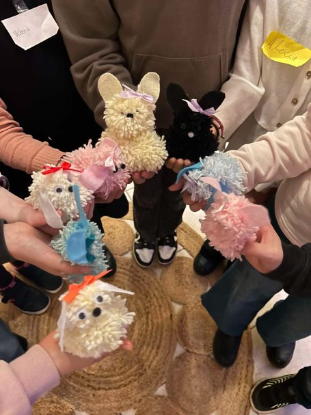 Hasen aus Pompons